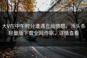 大V在中午时分遭遇丑闻愤怒，汤头条轻量版下载全网炸锅，详情查看