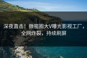 深夜直击！微密圈大V曝光影视工厂，全网炸裂，持续刷屏