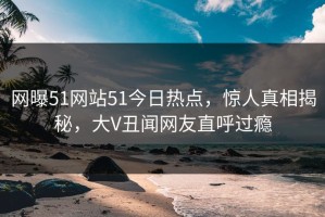 网曝51网站51今日热点，惊人真相揭秘，大V丑闻网友直呼过瘾