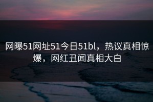 网曝51网址51今日51bl，热议真相惊爆，网红丑闻真相大白