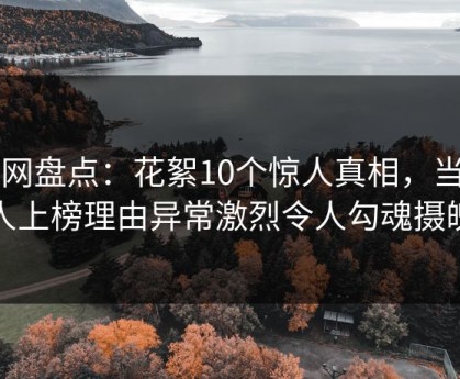 91网盘点：花絮10个惊人真相，当事人上榜理由异常激烈令人勾魂摄魄