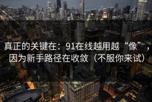 真正的关键在：91在线越用越“像”，因为新手路径在收敛（不服你来试）