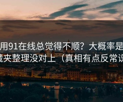 你用91在线总觉得不顺？大概率是收藏夹整理没对上（真相有点反常识）