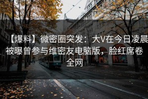 【爆料】微密圈突发：大V在今日凌晨被曝曾参与维密友电脑版，脸红席卷全网