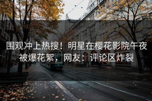 围观冲上热搜！明星在樱花影院午夜被爆花絮，网友：评论区炸裂